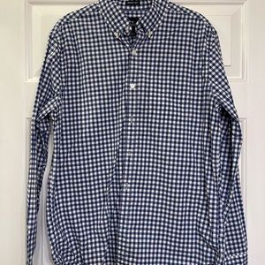 American Eagle Blue and White Button Down